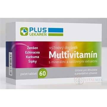 PLUS LEKÁREŇ Multivitamín s minerálmi tbl (s rastlinnými extraktmi ) 1x60 ks obrázok