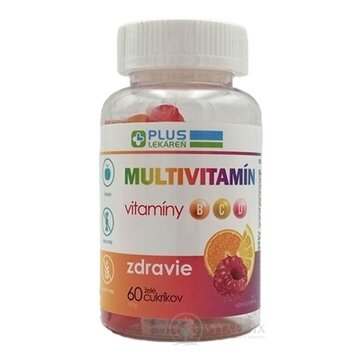 PLUS LEKÁREŇ Multivitamín želé cukríky, ovocná príchuť 1x60 ks obrázok