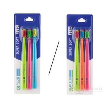 PLUS LEKÁREŇ SUPER SOFT 3650 kit zubná kefka (mix farieb) 1x3 ks obrázok