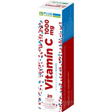 PLUS LEKÁREŇ Vitamín C 1000 mg príchuť brusnica tbl eff 1x20 ks obrázok