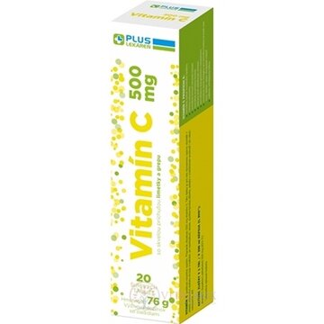 PLUS LEKÁREŇ Vitamín C 500 mg šumivé tablety príchuť limetky a grepu 1x20 ks obrázok