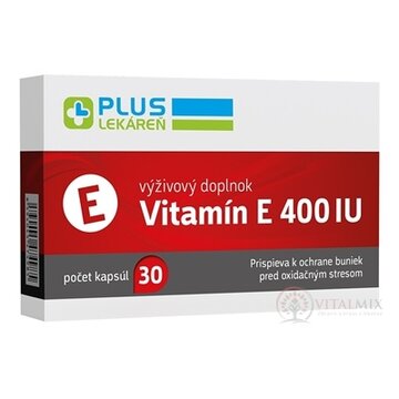 PLUS LEKÁREŇ Vitamín E 400 IU cps 1x30 ks obrázok