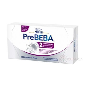 PreBEBA 2 DISCHARGE mliečna dojčenská výživa (pre novorodencov nad 1800 g)(inov.2024) 32x90 ml (2880 ml) obrázok