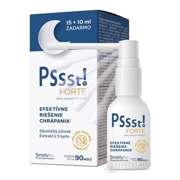 Pssst! FORTE ústny sprej pri chrápaní (15+10 ml zadarmo) 1x25 ml obrázok