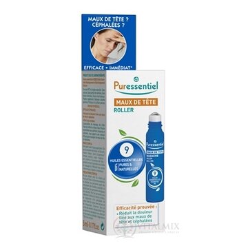 PURESSENTIEL Roll-on pri bolesti hlavy 9 esenciálnych olejov 1x5 ml obrázok