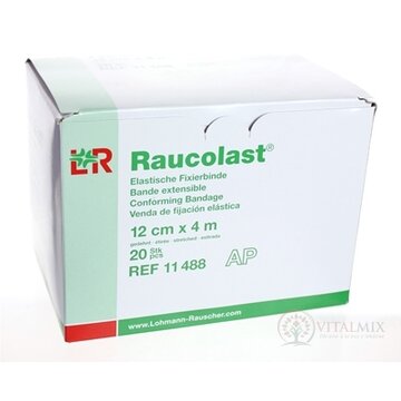 RAUCOLAST 12cmx4m obväz elastický fixačný, voľne v škatuli 1x20 ks obrázok