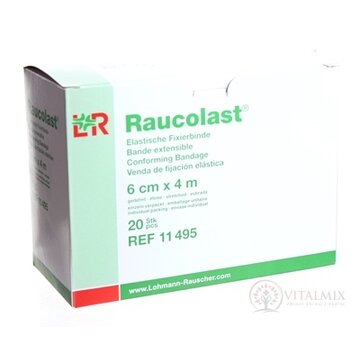 RAUCOLAST 6cmx4m obväz elastický fixačný, balený po 1 ks v celofáne 1x20 ks obrázok