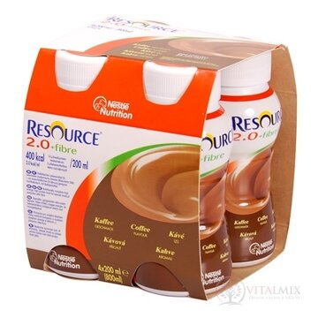 RESOURCE 2,0+ Fibre Kavová príchuť sol 4x200 ml (800 ml) obrázok