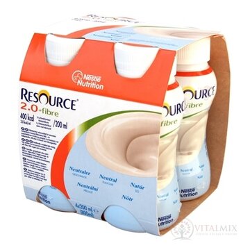 RESOURCE 2,0+ Fibre Neutrálna príchuť sol 4x200 ml (800 ml) obrázok