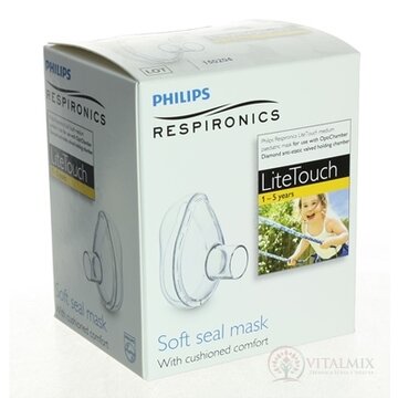 RESPIRONICS LiteTouch MASKA inhalačná - stredná pre vek 1 az 5 rokov, pre OptiChamber Diamond, 1x1 ks obrázok