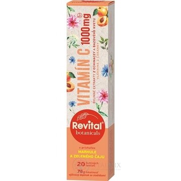 Revital Botanicals VITAMÍN C 1000 mg tbl eff s bylinnými extraktmi, s príchuťou marhule a zeleného čaju 1x20 ks obrázok