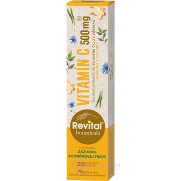 Revital Botanicals VITAMÍN C 500 mg tbl eff s bylinnými extraktmi, s príchuťou zázvoru a citrónovej trávy 1x20 ks obrázok