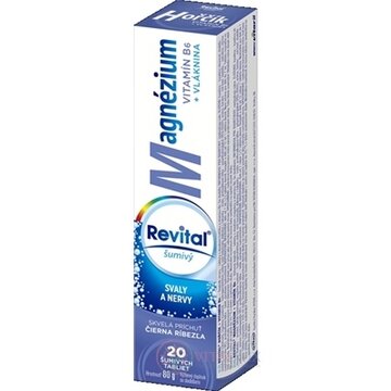 Revital Magnézium + B6 šumivý tbl eff s príchuťou čiernej ríbezle 1x20 ks obrázok
