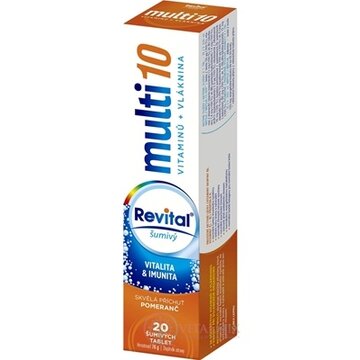 Revital multi 10 vitamínov + vláknina šumivý tbl eff s príchuťou pomaranč 1x20 ks obrázok