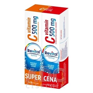 Revital vitamín C 500 mg šumivý DUOPACK tbl eff s príchuťou pomaranča a lesnej jahody 2x20 (40 ks) obrázok