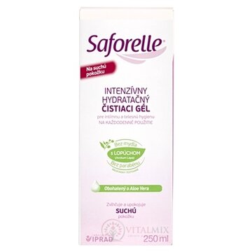 Saforelle INTENZÍVNY HYDRATAČNÝ ČISTIACI GÉL S LOPÚCHOM 1x250 ml obrázok