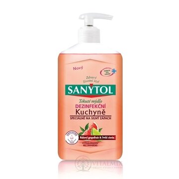 SANYTOL Tekuté mydlo Kuchyňa dezinfekčné, Ružový grepfruit a citrón, 1x250 ml obrázok