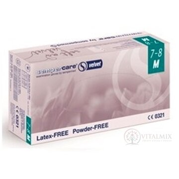 Sempercare Nitrile Velvet Vyšetrovacie rukavice veľkosť M, nesterilné, nepúdrované, bezlatexové 1x200 ks obrázok