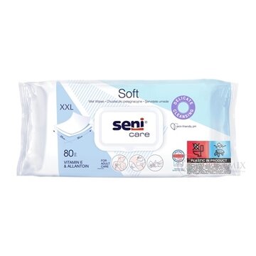 Seni Care Soft Vlhčené obrúsky XXL (20x30 cm) 1x80 ks obrázok