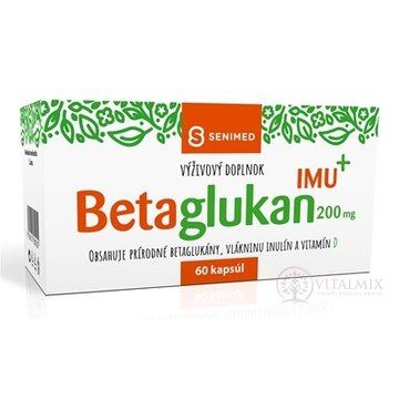 SENIMED Betaglukan 200 mg IMU + cps s vlákninou a vitamínom D, 1x60 ks obrázok
