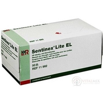 SENTINEX LITE operačná maska zelená s gumičkou (REF 11992) 1x50 ks obrázok