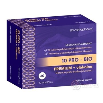 Slovakiapharm 10 PRO - BIO PREMIUM + vláknina cps 1x30 ks obrázok
