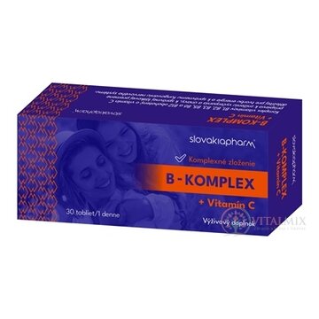 Slovakiapharm B-KOMPLEX + vitamín C tbl 1x30 ks obrázok