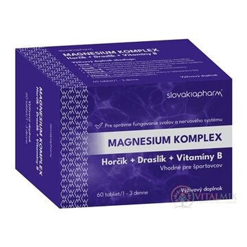 Slovakiapharm MAGNESIUM KOMPLEX tbl horčík + draslík + vitamíny B, 1x60 ks obrázok