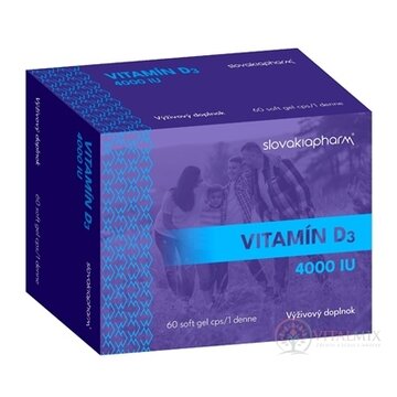 Slovakiapharm Vitamín D3 4000 IU cps mol 1x60 ks obrázok
