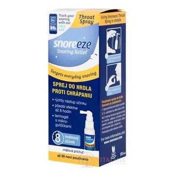 SNOREEZE SPREJ DO HRDLA PROTI CHRÁPANIU s mätovou príchuťou 1x23,5 ml obrázok