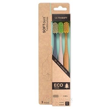 SOFTdent ECO zubná kefka ULTRASOFT 1x3 ks obrázok