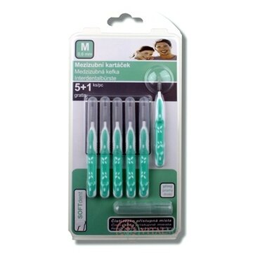 SOFTdent Medzizubná kefka M 0,6 mm priama 5+1 gratis (1x6 ks) obrázok