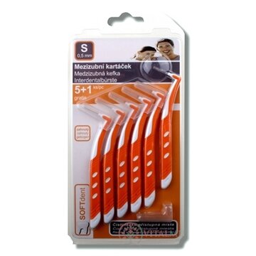 SOFTdent Medzizubná kefka S 0,5 mm zahnutá 5+1 gratis (1x6 ks) obrázok