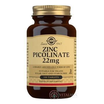 Solgar Pikolinát zinku 22 mg tbl 1x100 ks obrázok