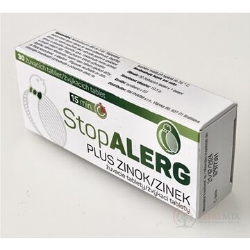 StopALERG PLUS ZINOK žuvacie tablety 1x30 ks obrázok