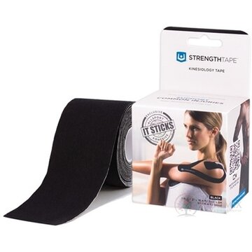 STRENGTHTAPE Kinesio tejpovacia páska čierna, 5 cm x 5 m, nepredstrihaná, 1x1 ks obrázok