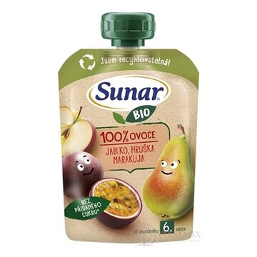 Sunar BIO Jablko Hruška Marakuja 100% ovocia, kapsička (od ukonč. 6. mesiaca) 1x100 g obrázok