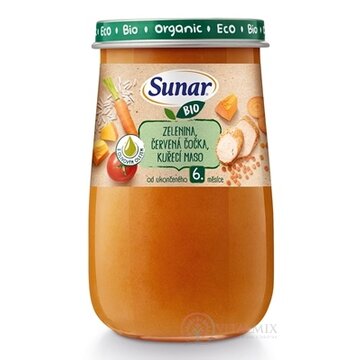 Sunar BIO príkrm ZELENINA, ŠOŠOVICA, KURACIE MÄSO s olivovým olejom (od ukonč. 6. mesiaca) 1x190 g obrázok