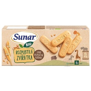 Sunar BIO SUŠIENKY Roztopašné zvieratká ľahko rozpustné (od ukonč. 6. mesiaca)  4x40 g (160 g) obrázok