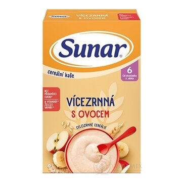 Sunar Cereálna kaša VIACZRNNÁ S OVOCÍM (od ukonč. 6. mesiaca) 1x210 g obrázok