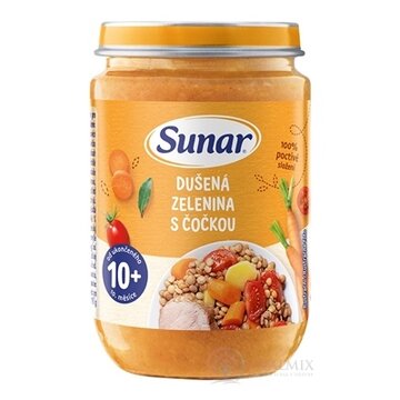 Sunar DUSENÁ ZELENINA SO ŠOŠOVICOU zeleninovo-mäsový príkrm (od ukonč. 10. mesiaca) 1x190 ks obrázok
