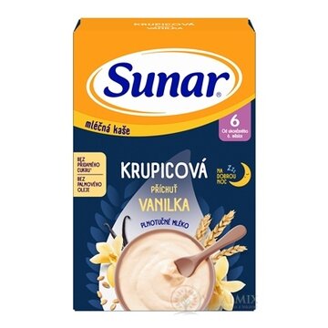 Sunar mliečna KAŠA KRUPICOVÁ Na dobrú noc príchuť vanilka (od ukonč. 6. mesiaca) 1x210 g obrázok