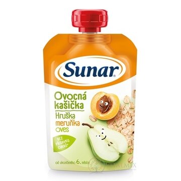 Sunar Ovocná kašička hruška, marhuľa, ovos (od ukonč. 6. mesiaca) 1x120 g obrázok