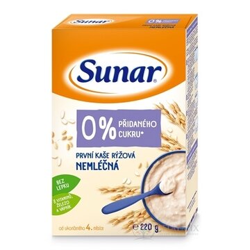 Sunar Prvá KAŠA ryžová NEMLIEČNA (od ukonč. 4. mesiaca) 1x220 g obrázok