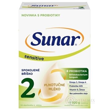 Sunar Sensitive 2 následná mliečna výživa (od ukonč. 6. mesiaca)1x500 g obrázok