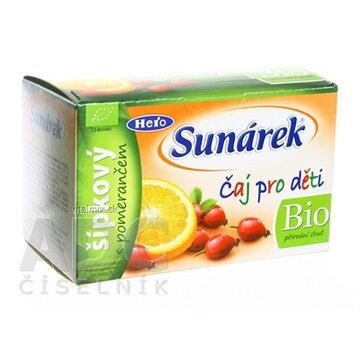 SUNÁREK DETSKÝ ČAJ BIO ŠÍPKOVÝ S POMARANČOM (od ukonč. 8. mesiaca) 20x1,5 g (30 g) obrázok