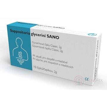 Suppositoria Glycerini SANO Classic 2g glycerínové čapíky 1x10 ks obrázok