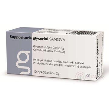 SUPPOSITORIA GLYCERINI SANOVA Classic 2g glycerínové čípky 1x10 ks obrázok