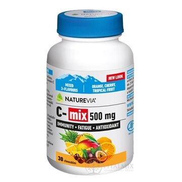 SWISS NATUREVIA C-mix 500 mg cmúľacie pastilky 1x30 ks obrázok