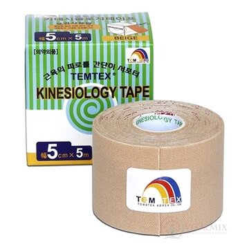 TEMTEX KINESOLOGY TAPE TOURMALINE tejpovacia páska, 5 cm x 5 m, béžová 1x1 ks obrázok